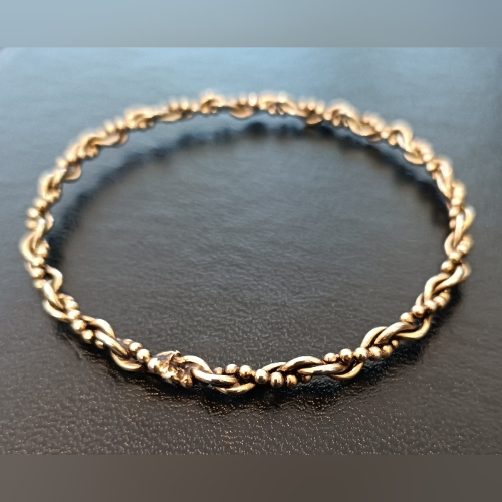 Vintage Twisted Rope Gold Bracelet - Women Jewelry